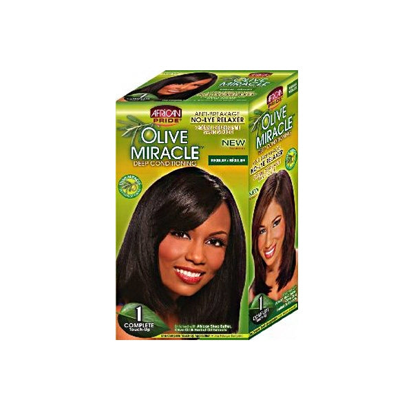 AFRICAN PRIDE Olive Miracle 1 Touch Up Relaxer Kit (Regular)